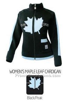Womens Maple Leaf Full Zip Sweater