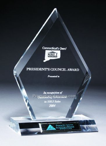 Zenith Clear Award with Laser Imprint