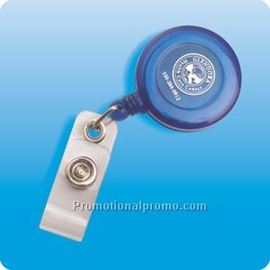badge holder retract. round