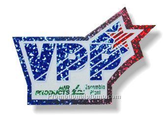 .007 Custom Shape Silver Glitter Polyester Decals