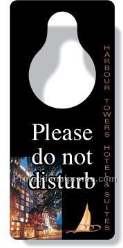 .015 White Vinyl Door Hangers / with round corners