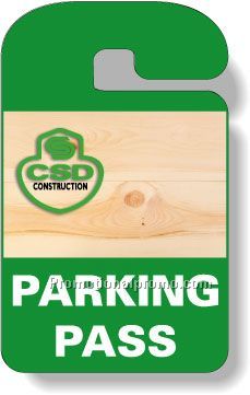 .020 Stock Shape White Gloss Vinyl Plastic Parking Tags / with consecutive numbering