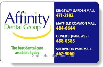 .025 White Polystyrene-alloy Wallet Cards / with clear lamination on both sides