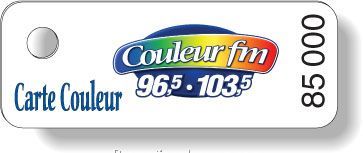 .030 White Plastic Key Tags with compressed lamination both sides / rectangle