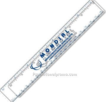 .050 Clear Plastic 7" Ruler / with round corners