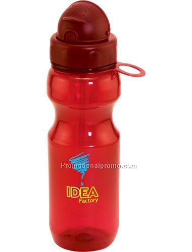 20 oz. Polycarbonate Bottle with Flip-Up Straw