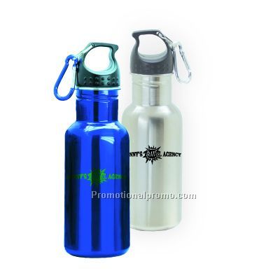 500ml Stainless Steel Sports Bottle-Silver/Blue