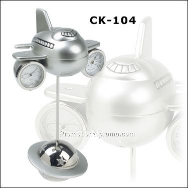 Airplane clock with pole