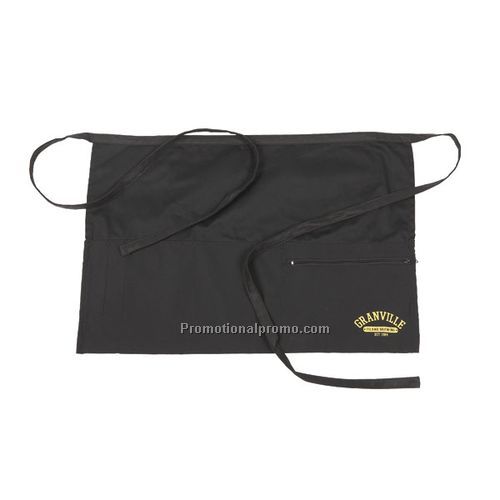 Bar Apron W/Zipper Pocket