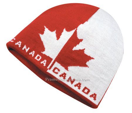 CANADA Pattern Jacquard Knit Acrylic Beanie