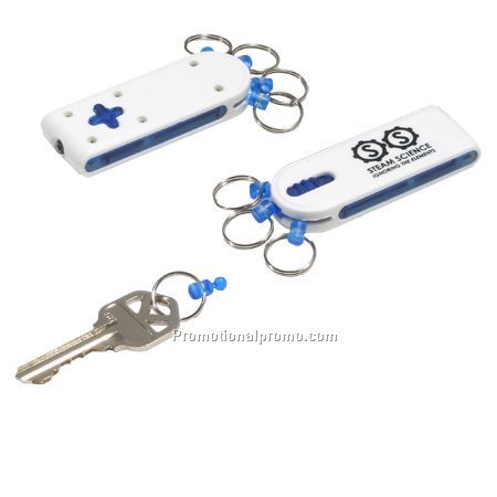 CLICK N' CLIP KEY RING WITH LIGHT