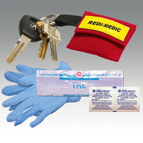 CPR Key Ring w/Latex Gloves