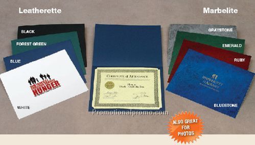Certificate Holder - Marbelite - Foil Stamp