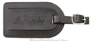 Checkerboard Leather Luggage Tag