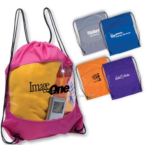 Clear-View Drawstring Bag