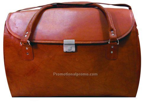 Club Bag Front & Back Organzer 19X10X13 inches / Stone Wash Cowhide / Medium Brown