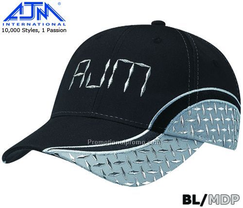 Constructed Contour Diamond Plate Style. Polycotton, 6 Panel Caps