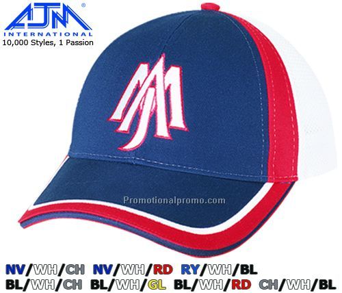 Constructed Contour Edge XII Mesh Back Style. Deluxe Polycotton Drill/Polyester Mesh, 8 Panel Caps