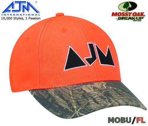 Constructed Contour Style. Licensed Camouflage Brushed Polycotton/Fluorescent Polyester, 6 Panel Caps