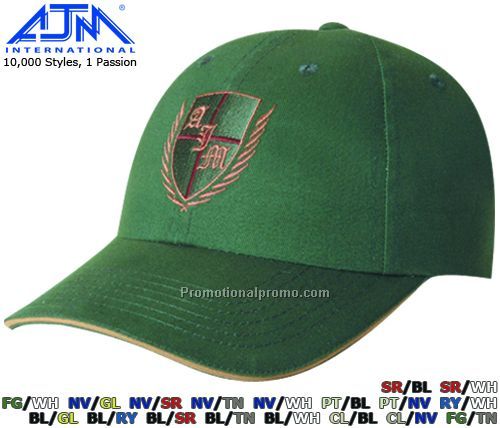 Contour Edge I Style. Cotton Drill, 6 Panel Caps