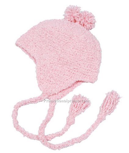 Curly Yarn Earflap Beanie