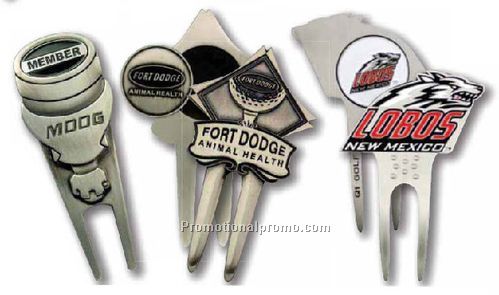 Custom Cast Divot Tool w/ Ball Marker - Full Custom Shape w/4colors