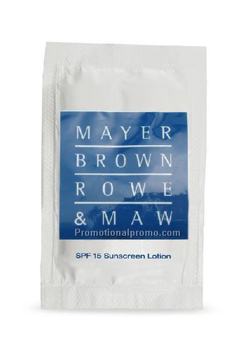 Custom Imprinted SPF 15 Lotion Packettes