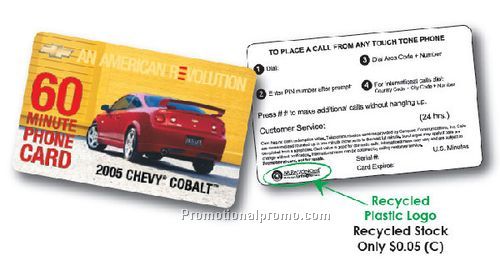 DOMESTIC PREPAID PHONE CARD 45-U.S. Minutes