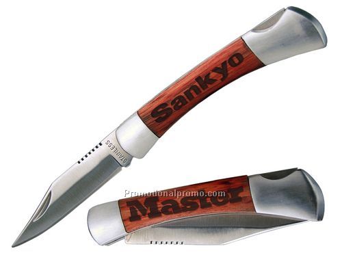 Deluxe Wood Face Lock Blade