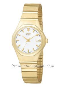 EXPANSION BAND - Ladies' Eco-Drive Expansion Band White Dial - Gold Tone