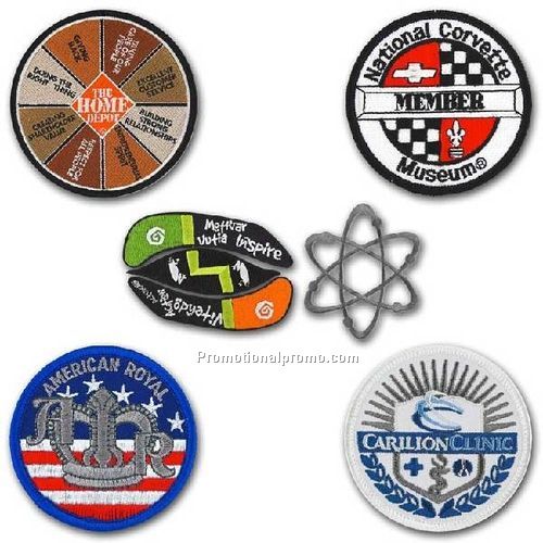 Embroidered Emblems-76% to 100% Thread Cov. - 4"