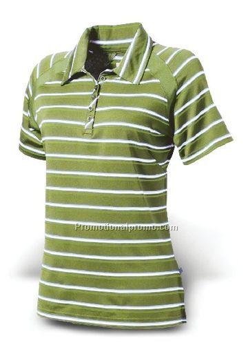 FERST-DRY39200CHALLENGER STRIPE POLO - WOMEN