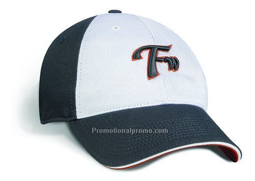 FERST-DRY39200Moisture Wicking, Semi-Low Fit, 10 Four Cap with Wet Mesh and ONIC Twill, Contrasting San