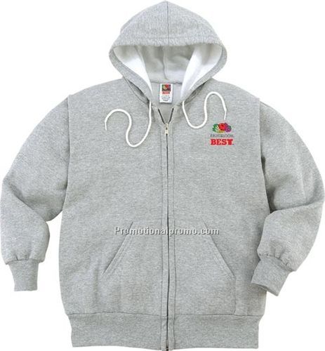 FULL ZIPPERED HOODED SWEATSHIRT