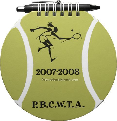 Fast Books - Tennis Ball Sports Journal w/ Small Black Pen