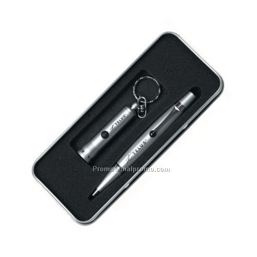 Genesis P129 Pen and FL04 Metal Flashlight