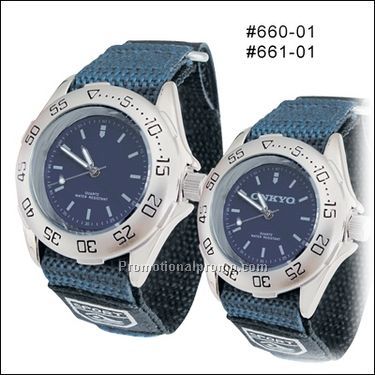 Gent's, blue face & strap