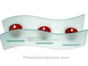 Glass tea light trio