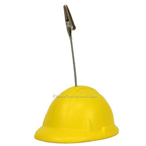Hard hat memo holder