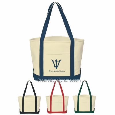 HEAVY COTTON CANVAS BOAT TOTE