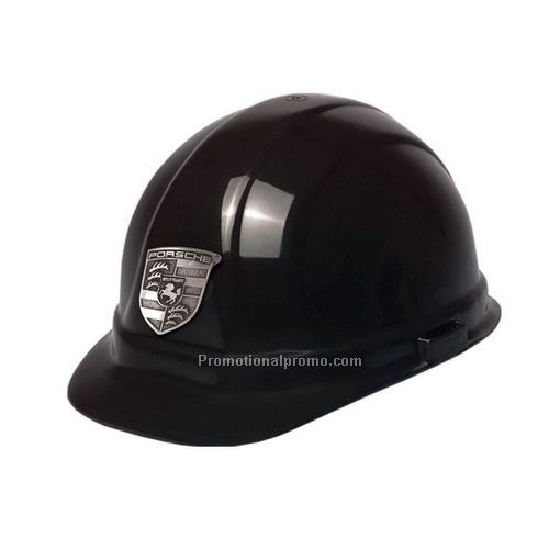 Hard hat with custom pewter emblem