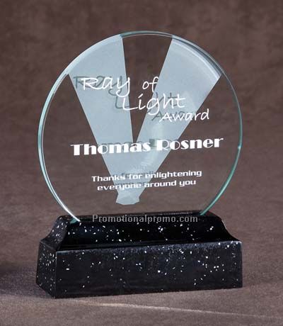 Jade Glass Circular Desk