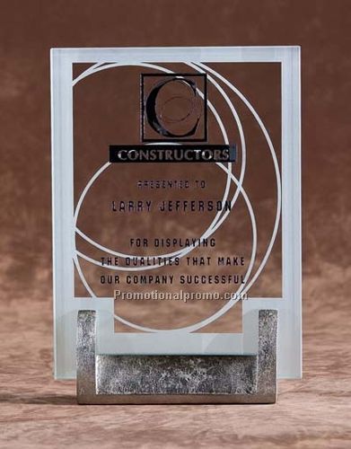 Jade Glass Desk Award