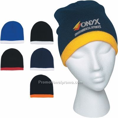 KNIT BEANIE WITH STRIPE