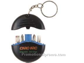 Key holder screwdriver set 4 bits