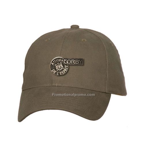 Khaki Heavy Weight 100% Brushed Cotton Twill Caps