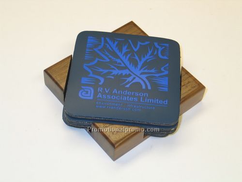 L/D WALNUT RUBBERBACK SQUARE