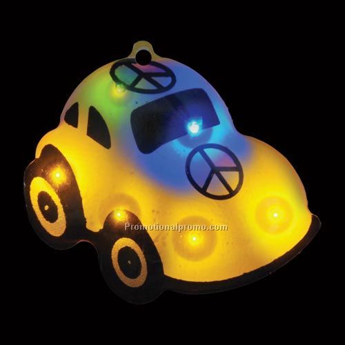 LED Light-Up Magnet - Beetle Peace & Love