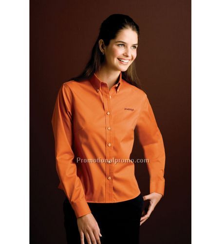 Ladies' S/S Wrinkle-Resistant Twill