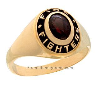 Ladies Stock Shank Fire Fighter ring